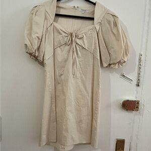 Cream Puff Sleeve Dress